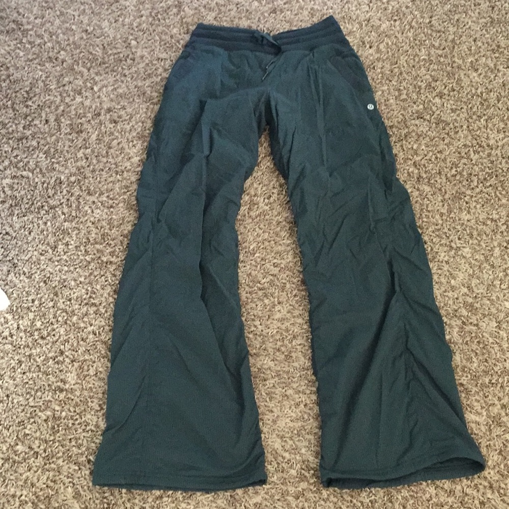 SOLDLululemon lined dance studio pants. Fuel green - Picture 1 of 5